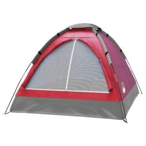 Evertohome 2-Person Dome Tent with Camping Accessories - Including Rain Fly and Carry Bag in Red